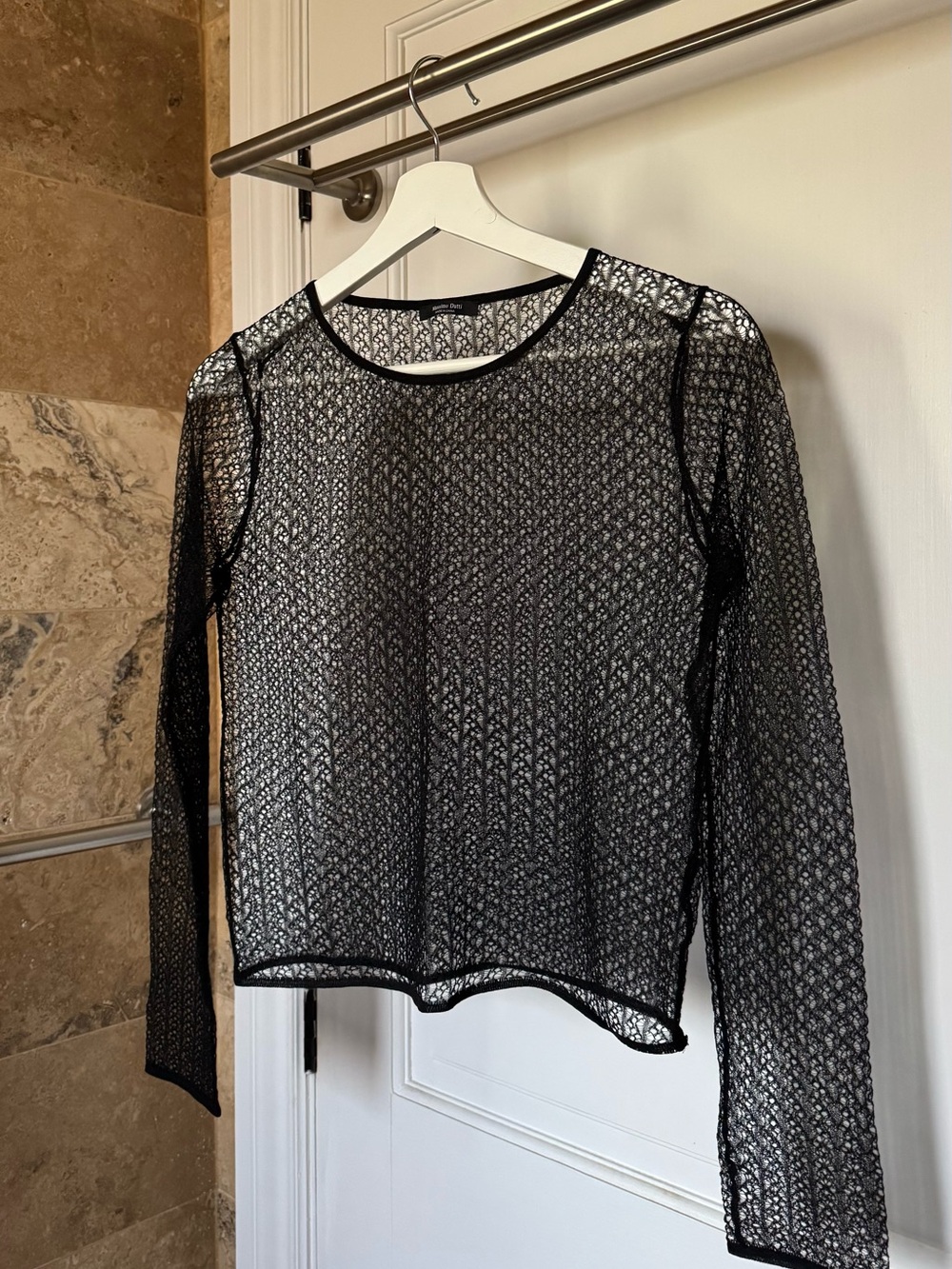 Massimo Dutti Lace Top - Black, XS, NWOT